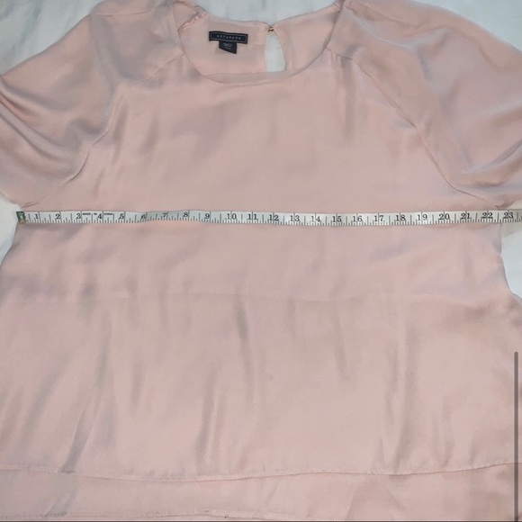 Metaphor Chiffon Blush Pink Layered Blouse XL - Picture 5 of 7